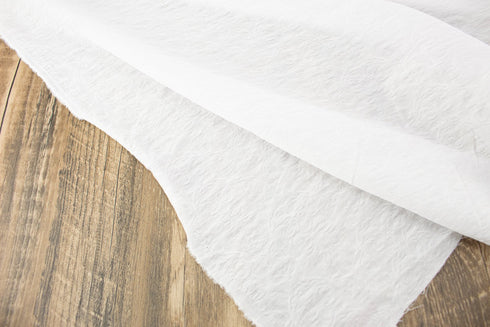 White Light Weight Floral Damask Like Woven Designer Fabric by the yard